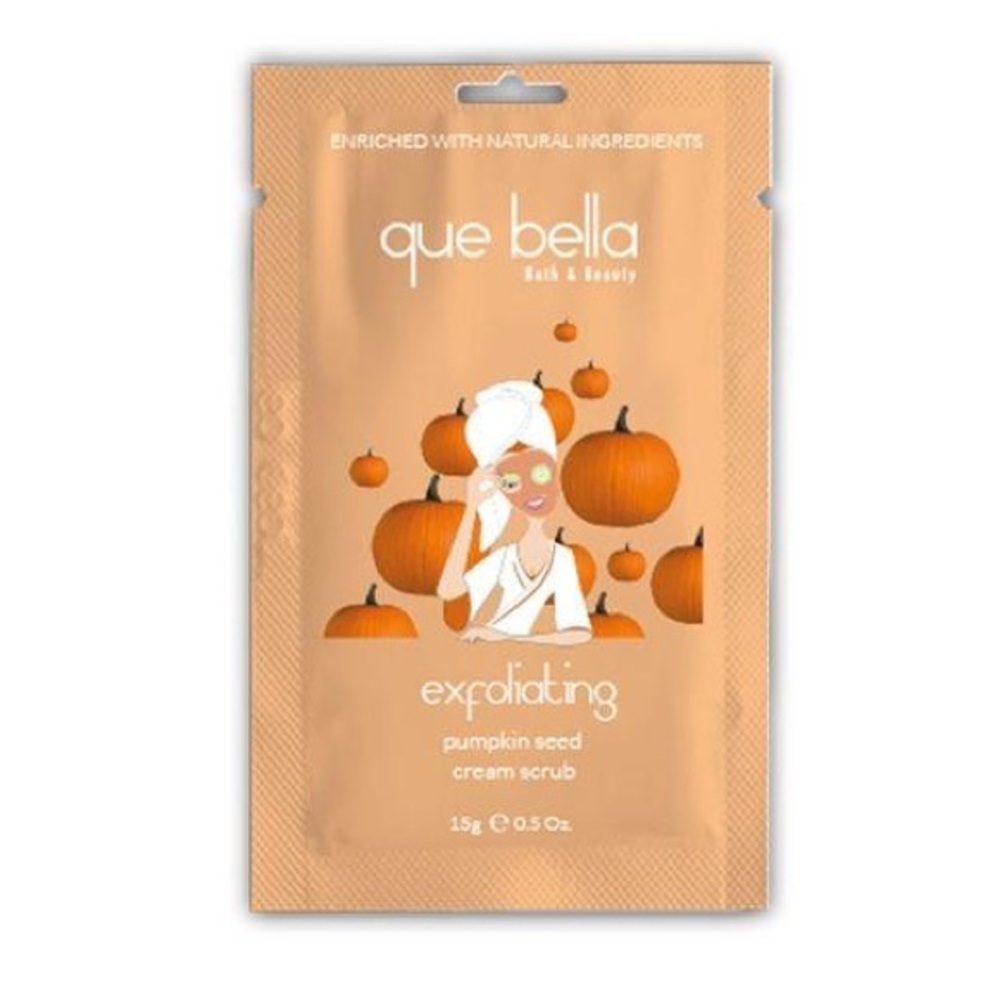 Que Bella exfoliating Pumpkin seed Cream Scrub 0.5oz